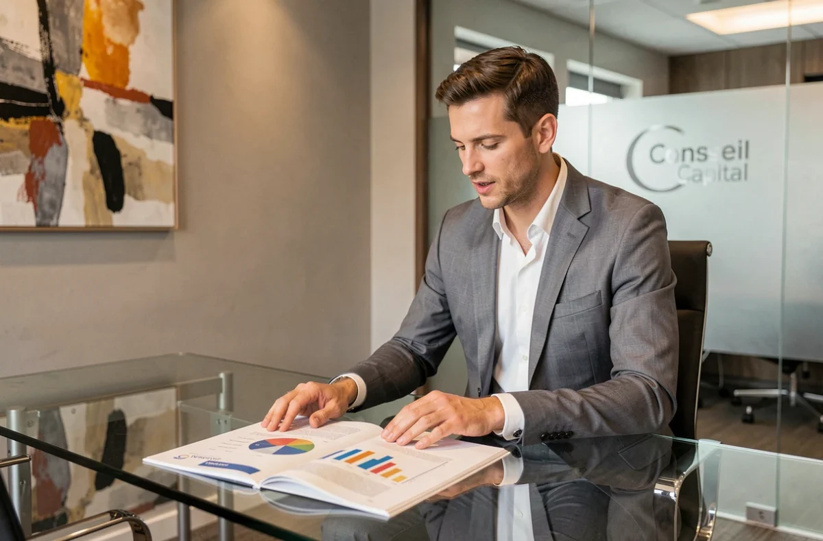Un conseiller Conseil Capital en Moselle explique des stratégies d'investissement patrimonial à ses clients