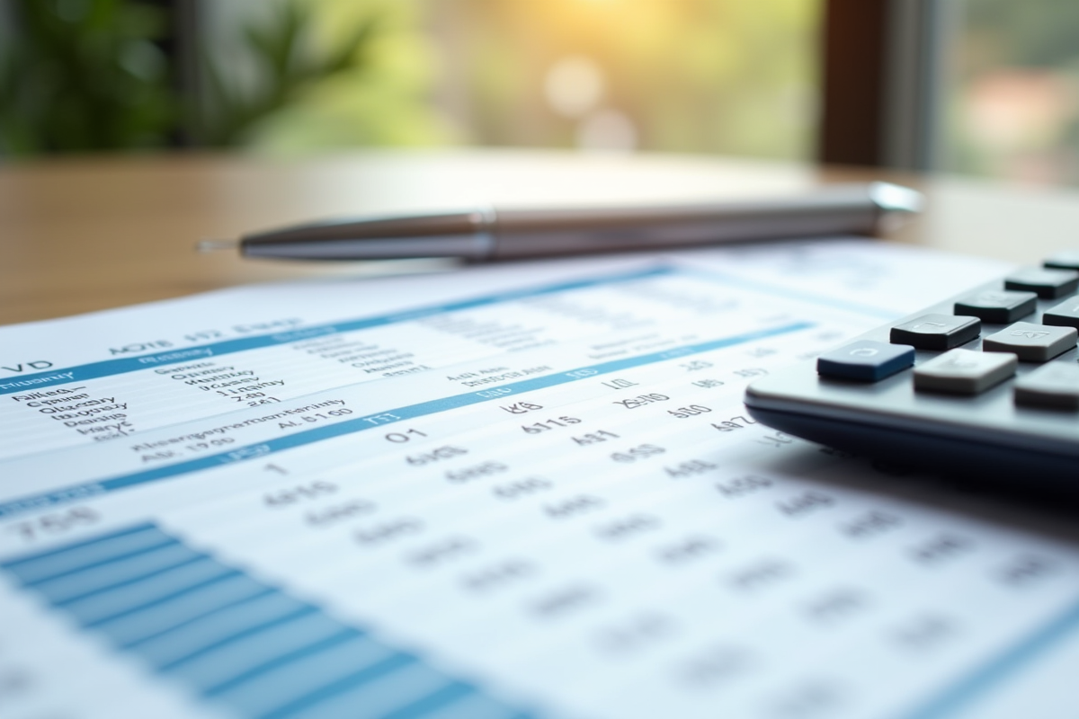 Relevés financiers avec chiffres ARR et calculatrice en lumière naturelle